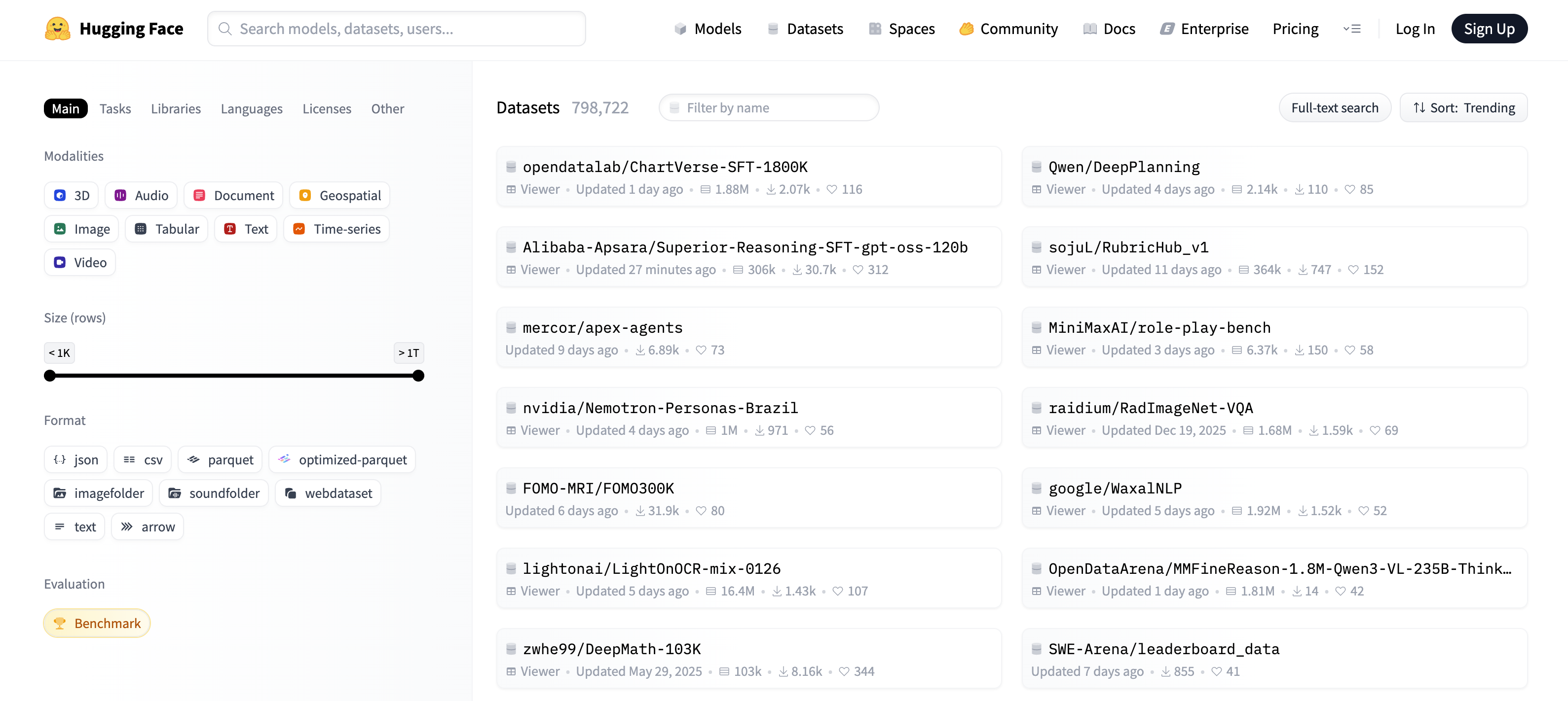 Hugging Face Datasets